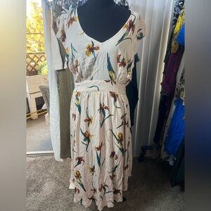 O’Neil Floral Print V-Neck DressXL